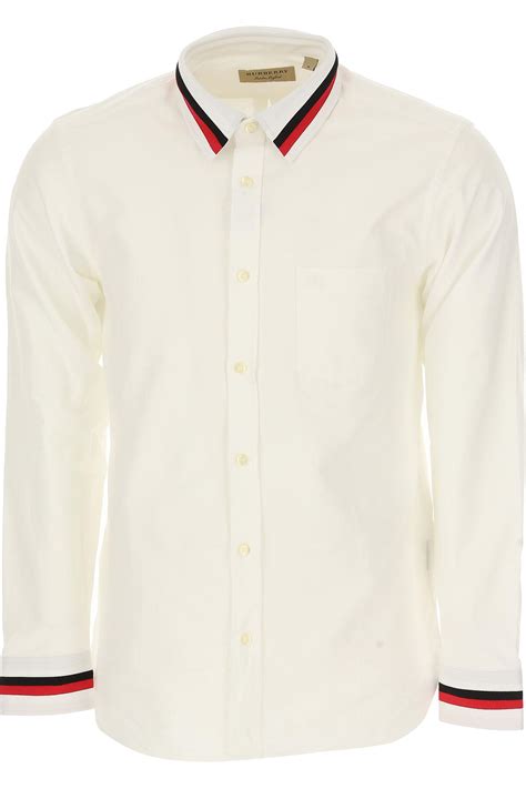 burberry white cashmere collar shirt short sleeve|burberry signatures for men.